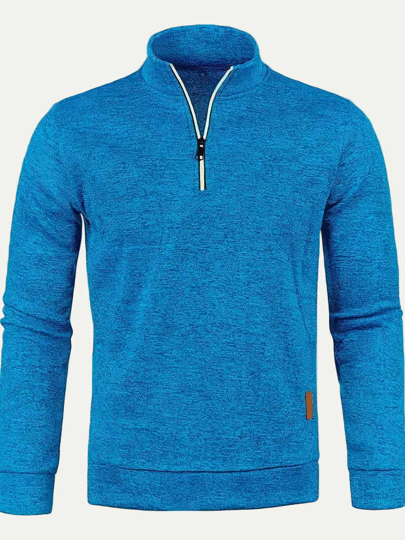 VogeLuxe | Men’s Contrast Trim Quarter Zip Pullover