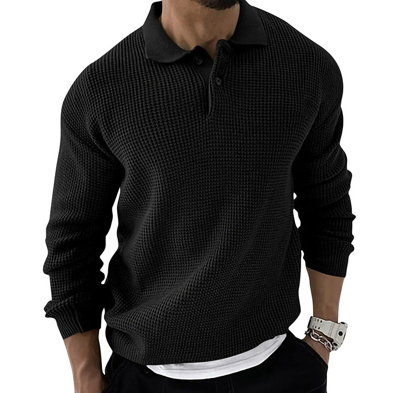 Classic Men's Crew Neck Polo Sweater