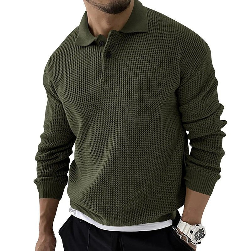 Classic Men's Crew Neck Polo Sweater