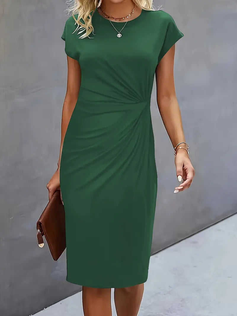 Elegant Ladies' Scoop Neck Casual Dress