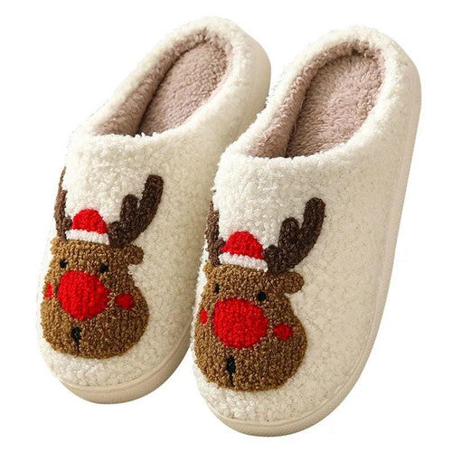 Cozy Holiday Fleece Slippers - VogeLuxe