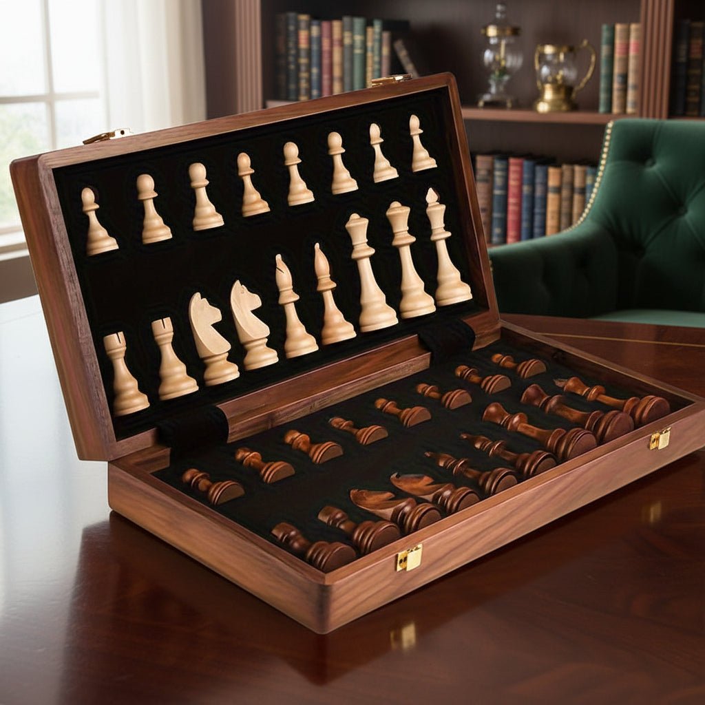 Traditional Wood Chess Board Game Set - VogeLuxe