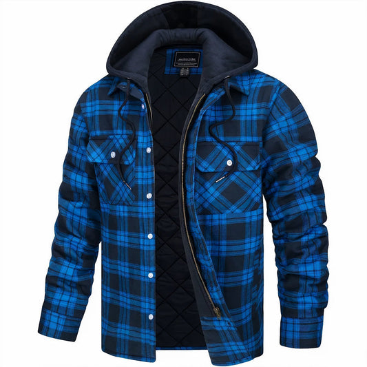 Warm Quilted Mens Hooded Winter Jacket - VogeLuxe