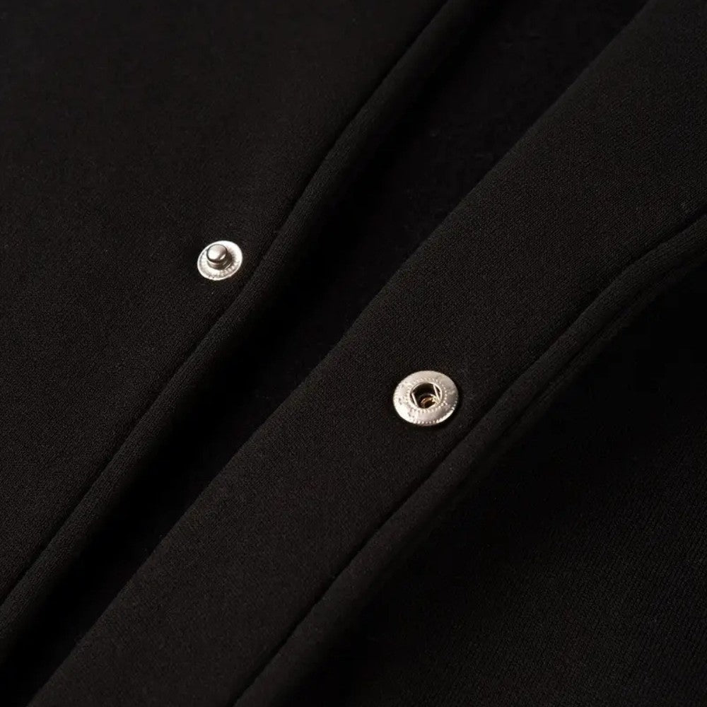 VogeLuxe | Men’s Varsity Style Snap Button Bomber Jacket