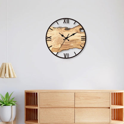 Rustic Wooden Style Wall Clock - VogeLuxe