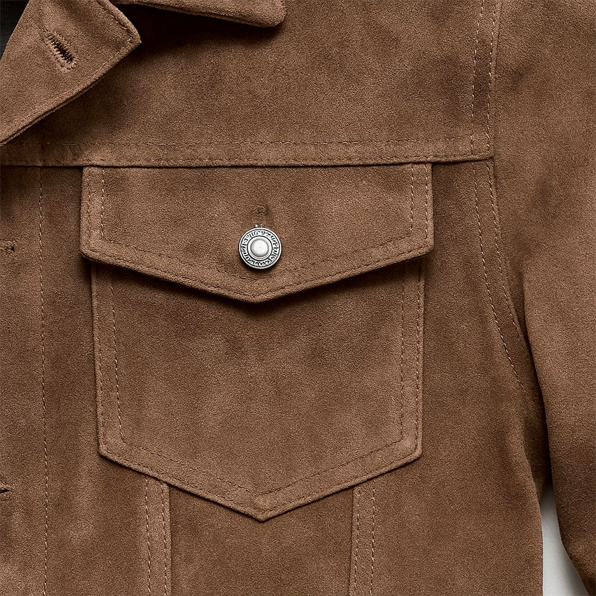 VogeLuxe | Men’s Textured Suede Trucker Jacket