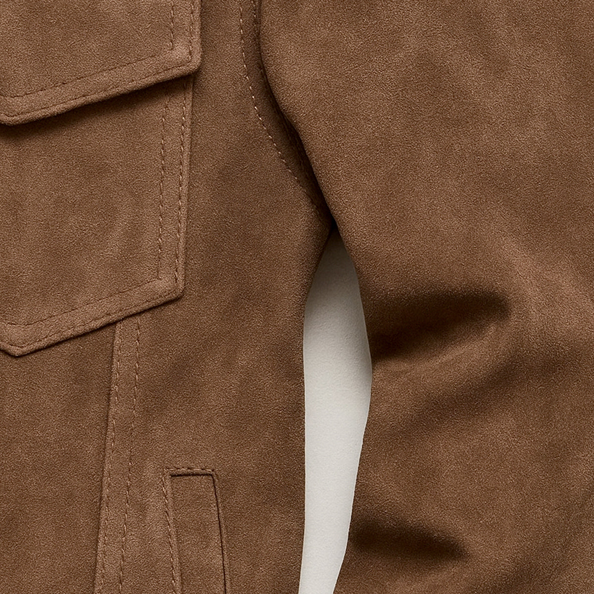 VogeLuxe | Men’s Textured Suede Trucker Jacket