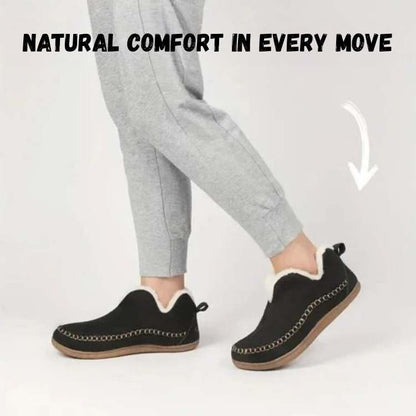 VogeLuxe | Men’s Moccasin Style Faux Fur Lined Slippers