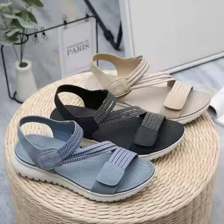 VogeLuxe | Women’s Woven Cross Strap Open Toe Slingback Sandals