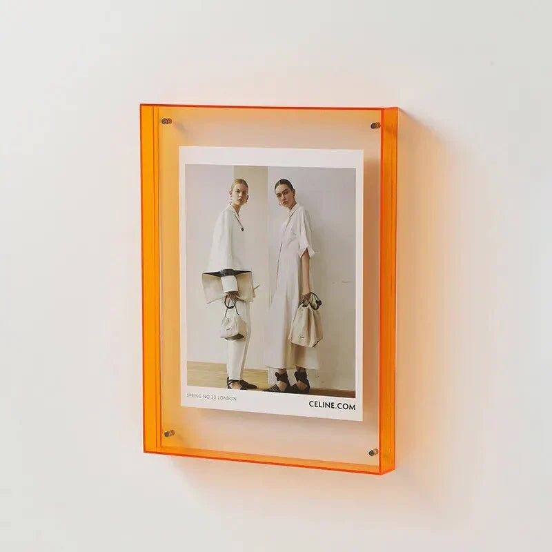 Vibrant Clear Plastic Picture Frame Wall Mount