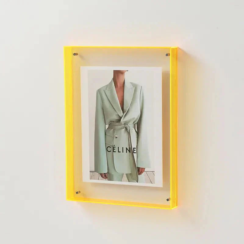 Vibrant Clear Plastic Picture Frame Wall Mount