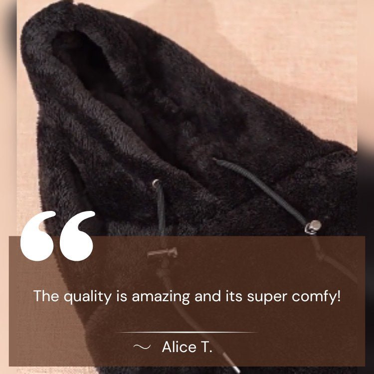 VogeLuxe | Unisex Plush Fleece Lined Hooded Neck Warmer Mask