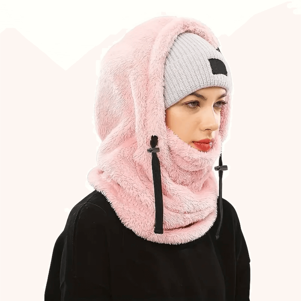 VogeLuxe | Unisex Plush Fleece Lined Hooded Neck Warmer Mask
