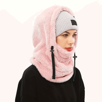 VogeLuxe | Unisex Plush Fleece Lined Hooded Neck Warmer Mask