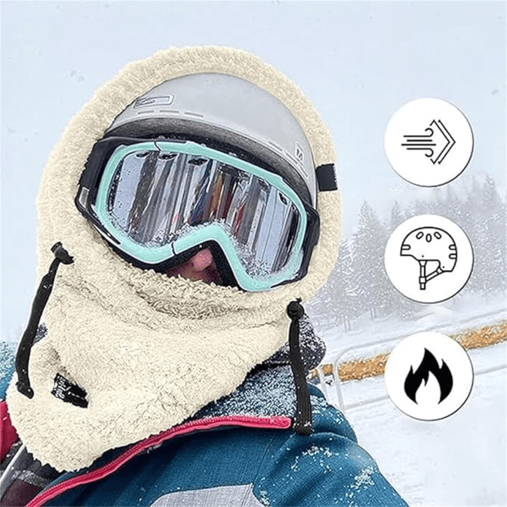 VogeLuxe | Unisex Plush Fleece Lined Hooded Neck Warmer Mask