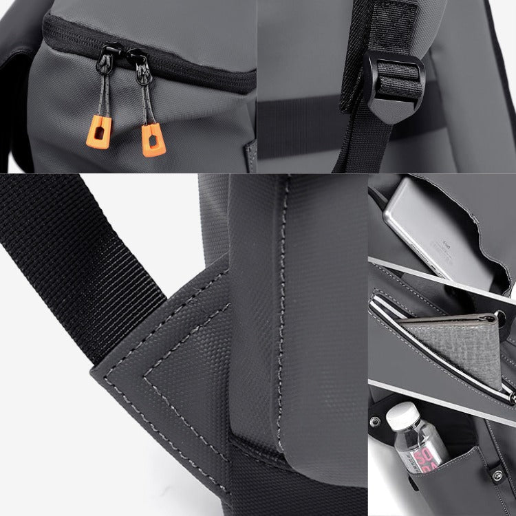 VogeLuxe | Men’s Classic Flap Top Multi Pocket Backpack