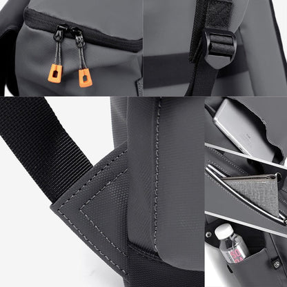 VogeLuxe | Men’s Classic Flap Top Multi Pocket Backpack