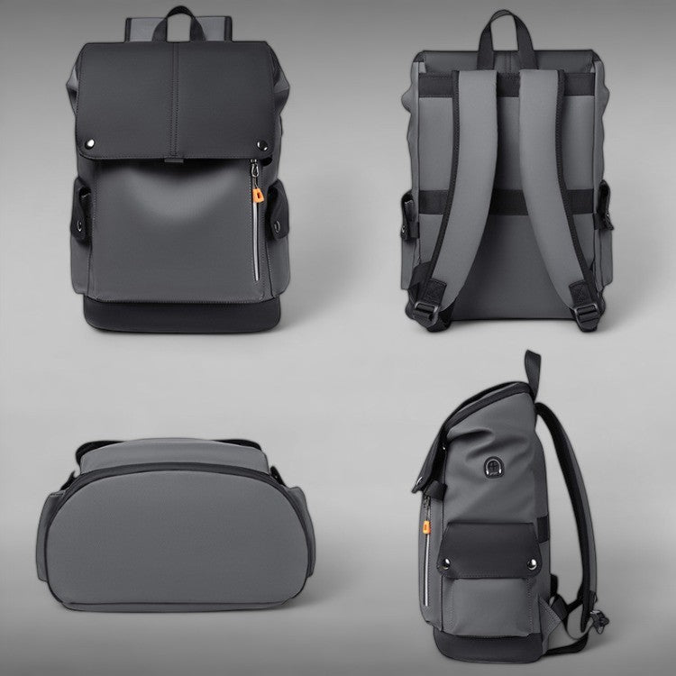 VogeLuxe | Men’s Classic Flap Top Multi Pocket Backpack