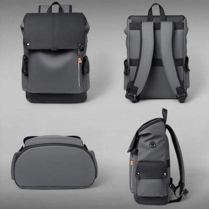 VogeLuxe | Men’s Classic Flap Top Multi Pocket Backpack