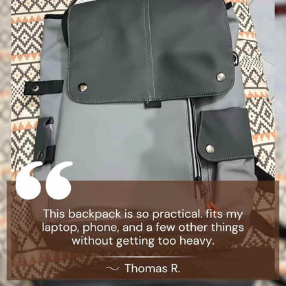 VogeLuxe | Men’s Classic Flap Top Multi Pocket Backpack