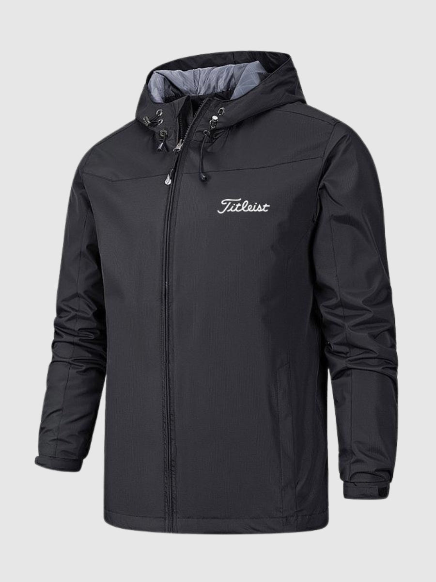 Slim Fit Water Resistant Hooded Jacket - VogeLuxe