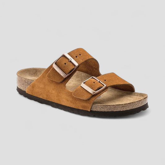 VogeLuxe | Women’s Retro Double Buckle Flat Sandals