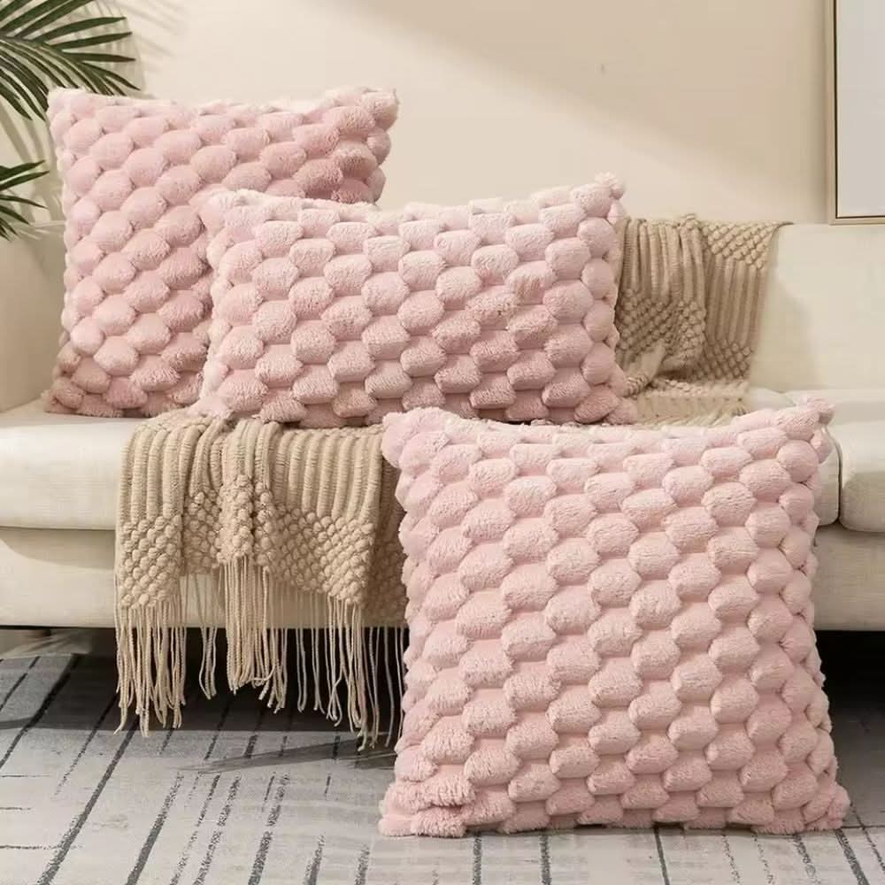 Plush Patterned Throw Pillow Cover - VogeLuxe