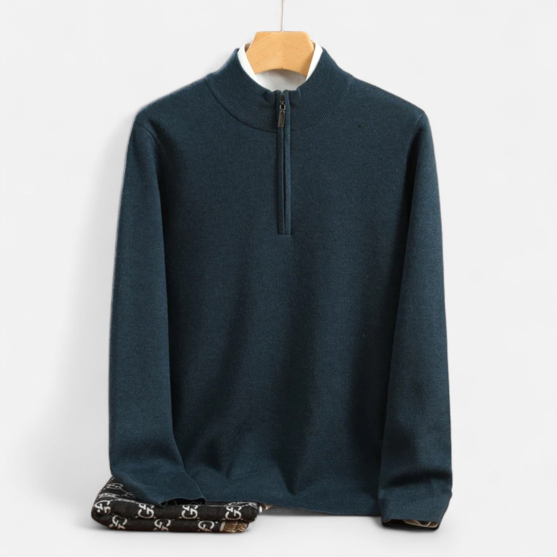 Warm Men's Merino Wool Pullover Sweater - VogeLuxe