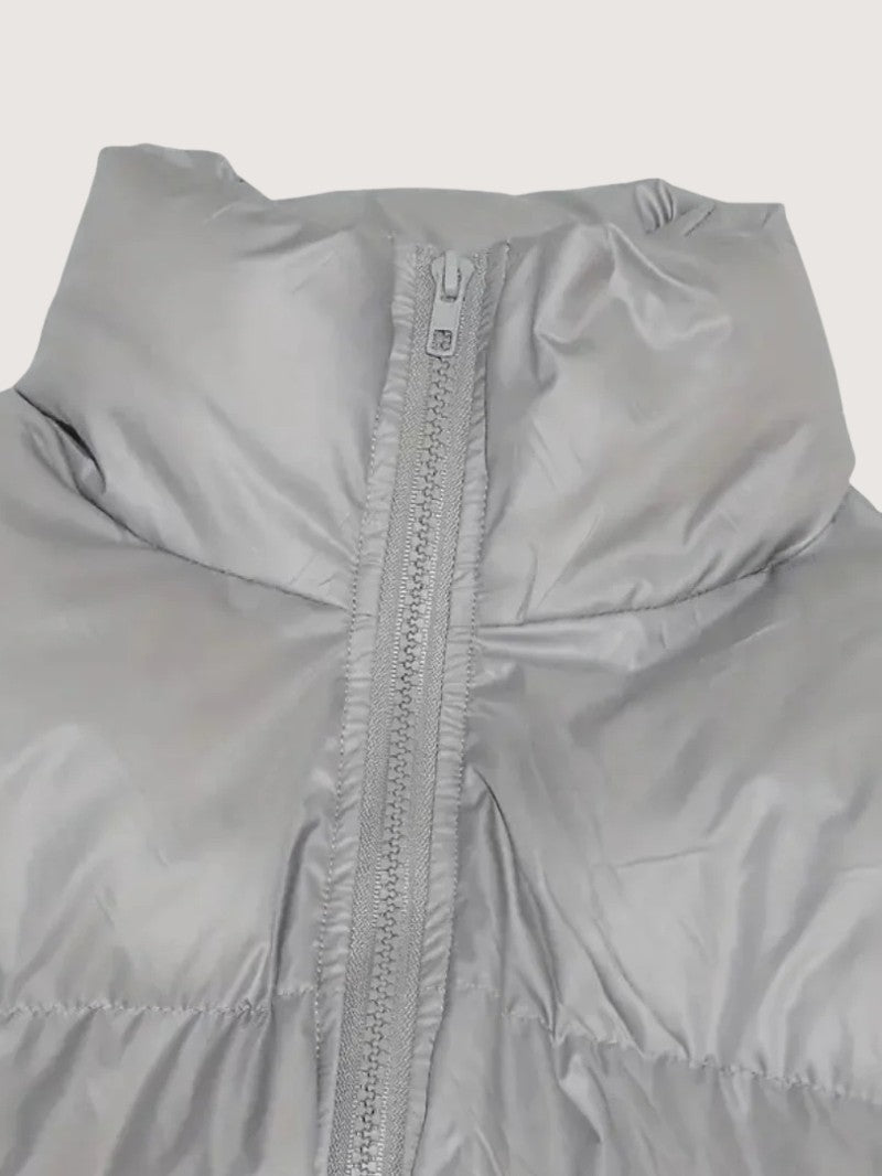 VogeLuxe | Women’s Zip-Up Cropped Quilted Puffer Jacket