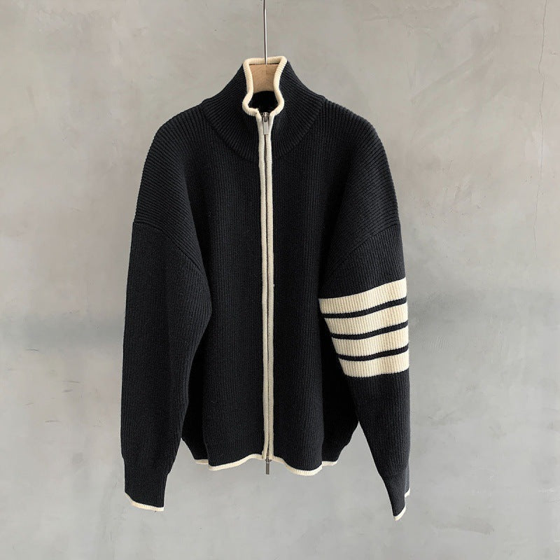 Men's Classic Stripe Crew Neck Sweater - VogeLuxe