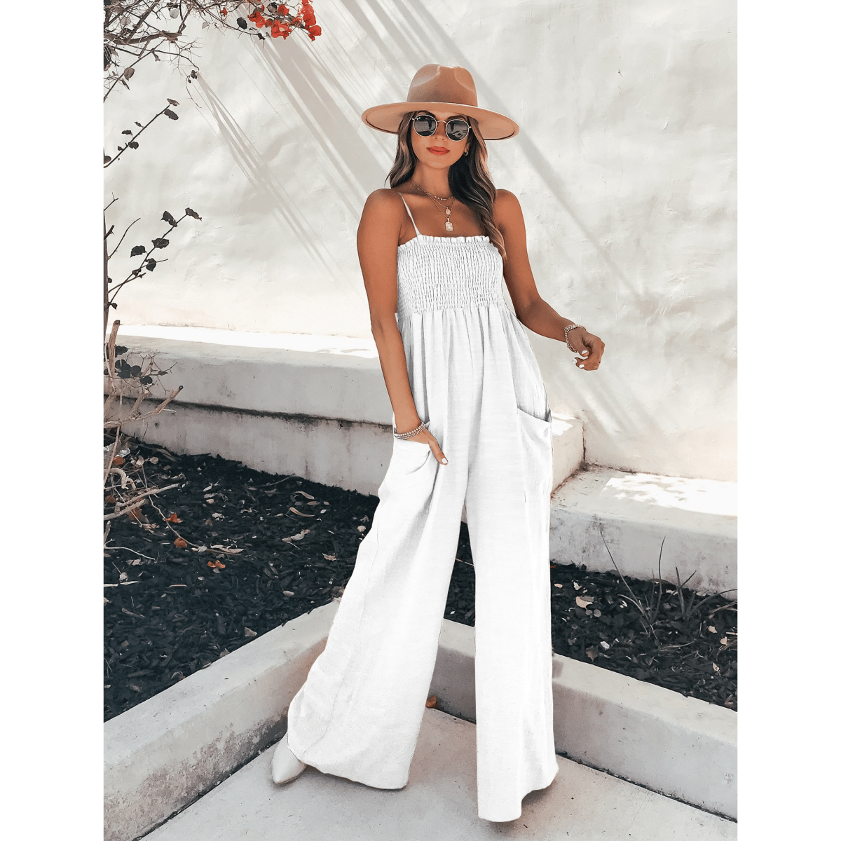 Comfy Summer Wide Leg Sleeveless Jumpsuit for Women