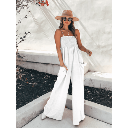 Comfy Summer Wide Leg Sleeveless Jumpsuit for Women