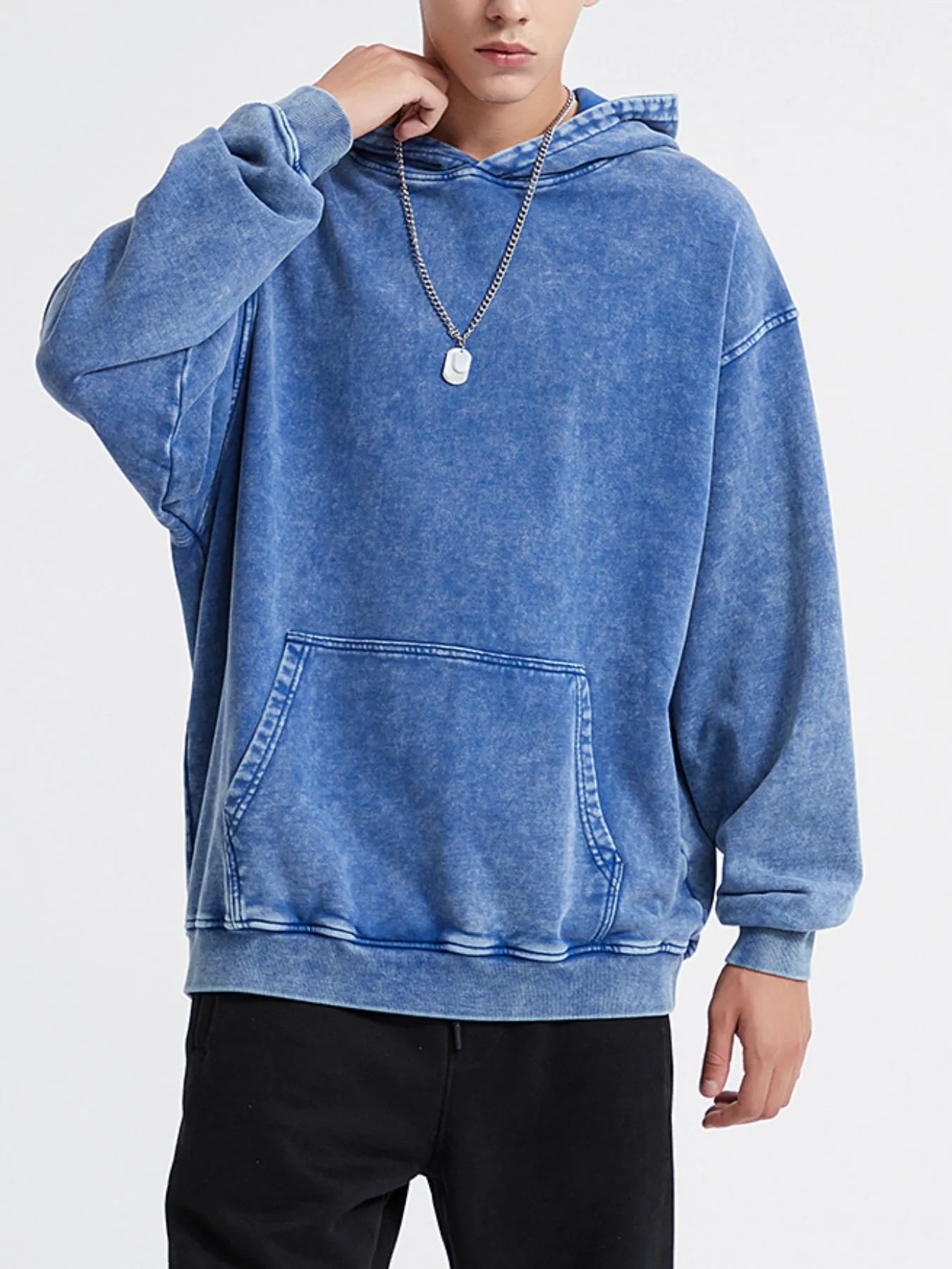 Large Relaxed Fit Hooded Sweatshirt - VogeLuxe