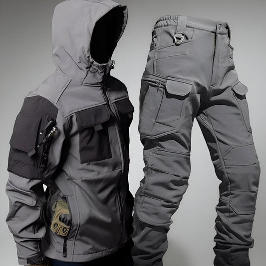 Waterproof Outdoor Survival Jacket Pants with Multiple Pockets - VogeLuxe