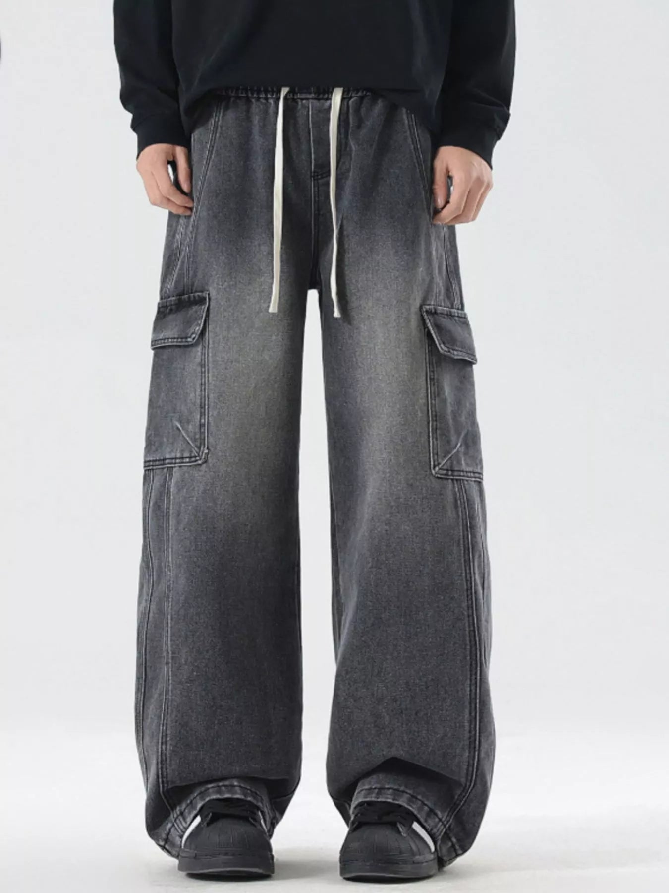 Relaxed Fit Mens Cargo Pants with Elastic Waist - BritishElegance