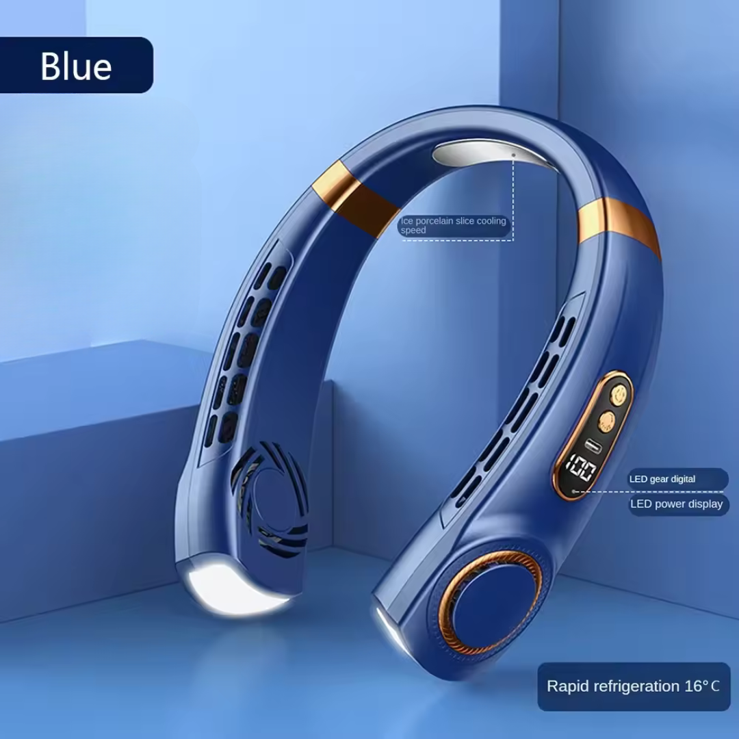 Portable Quiet Personal Neck Fan with LED Screen