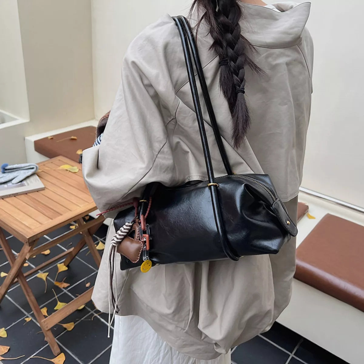 Authentic Leather Crossbody Handbag for Women