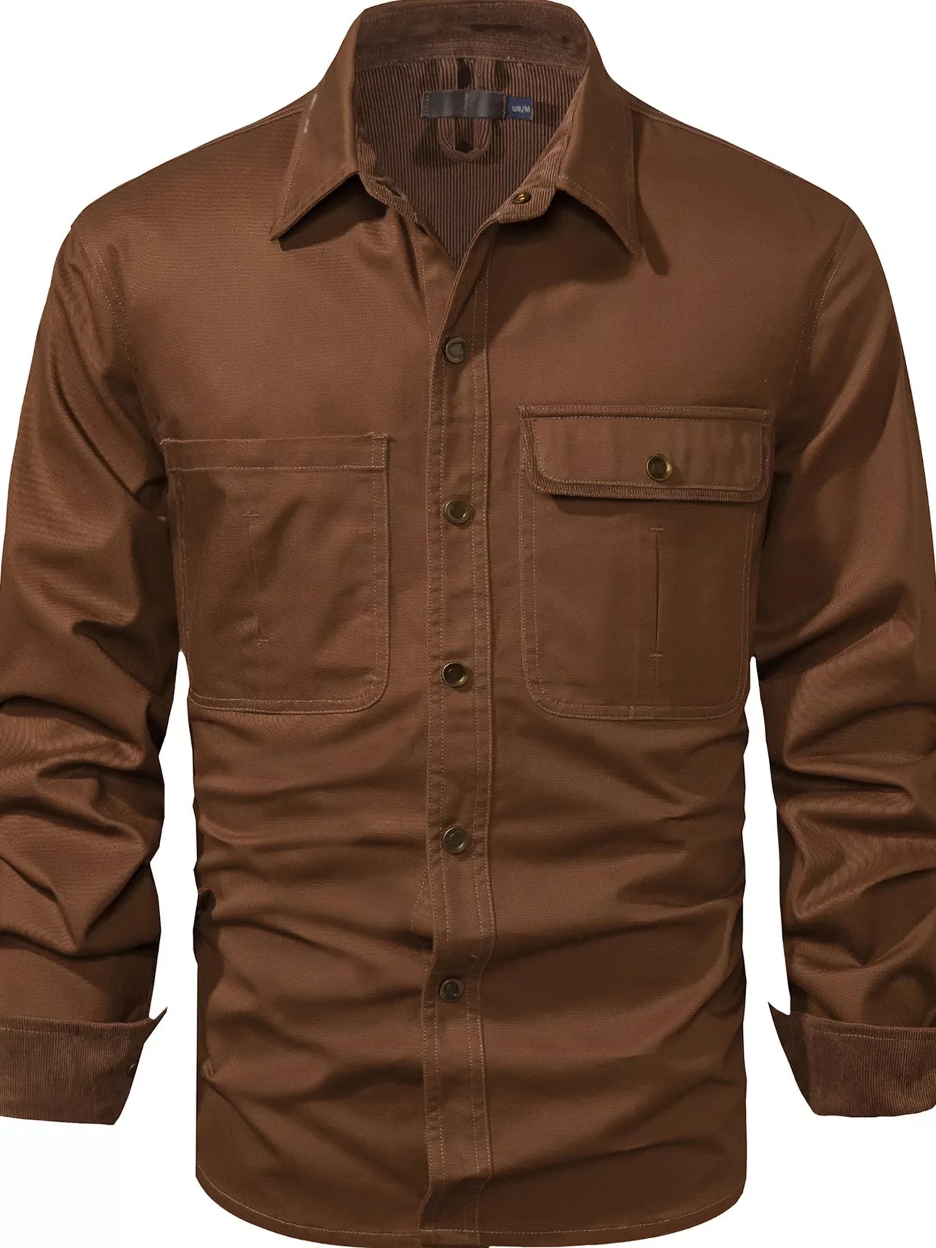 Relaxed Fit Mens Button Front Shirt