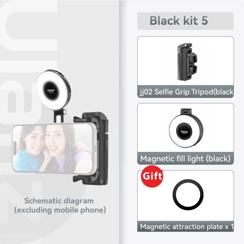 Portable Bluetooth Selfie Stick with 360 Rotation Holder