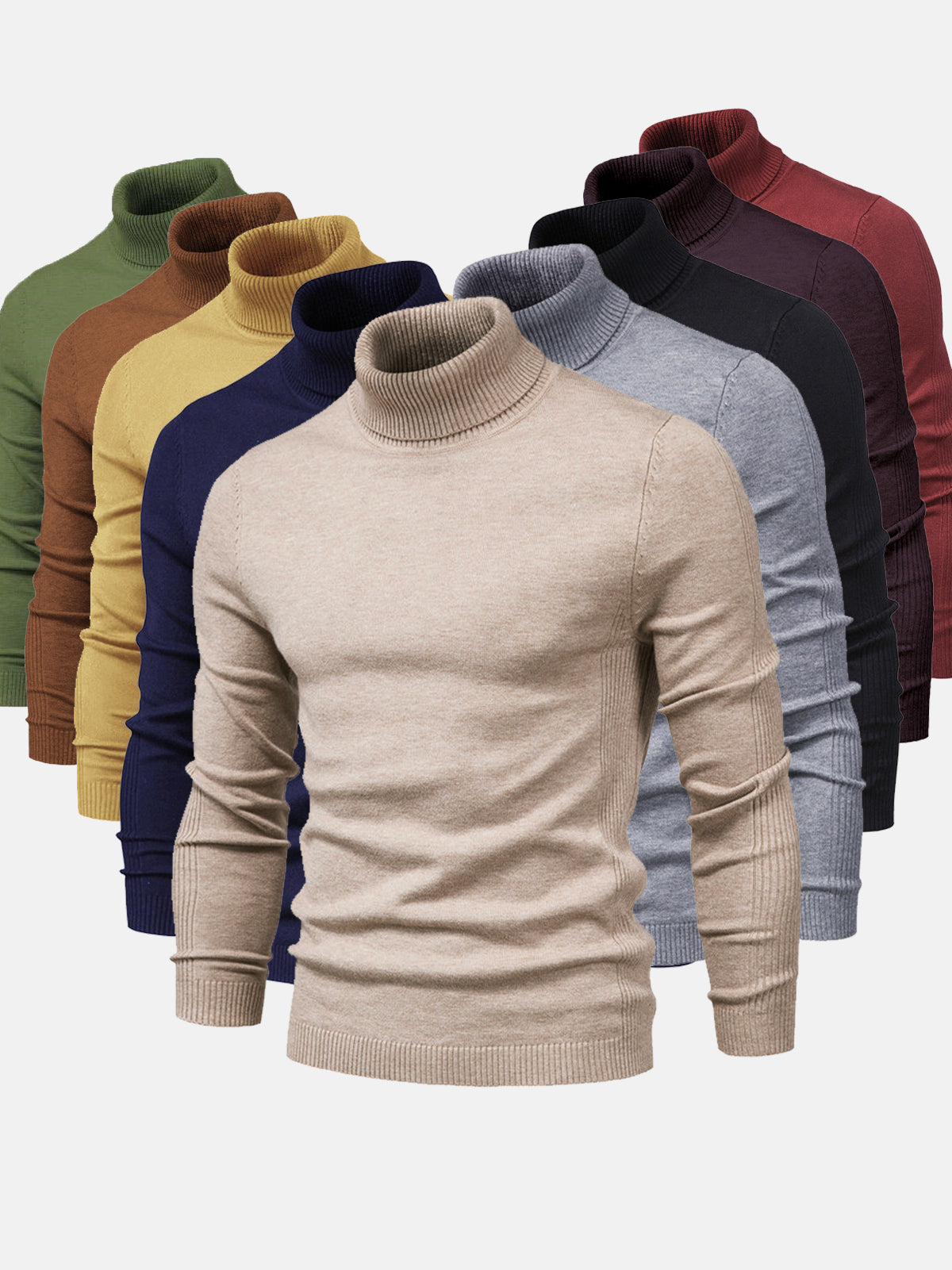 VogeLuxe | Men’s Slim Fit Lightweight Knit Turtleneck Sweater