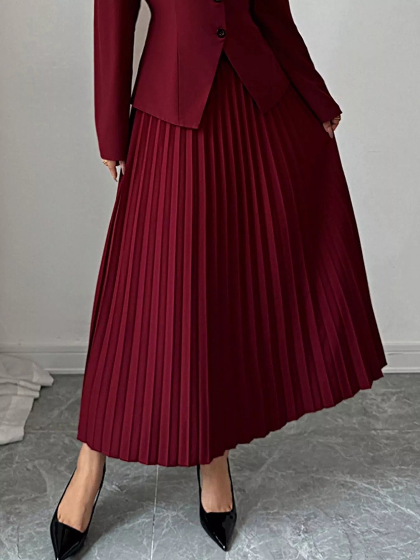 Flared Ruffled Waist Skirt - BritishElegance