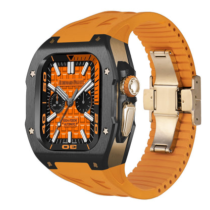 Durable Titanium Case and Soft Rubber Strap for Apple Watch Ultra