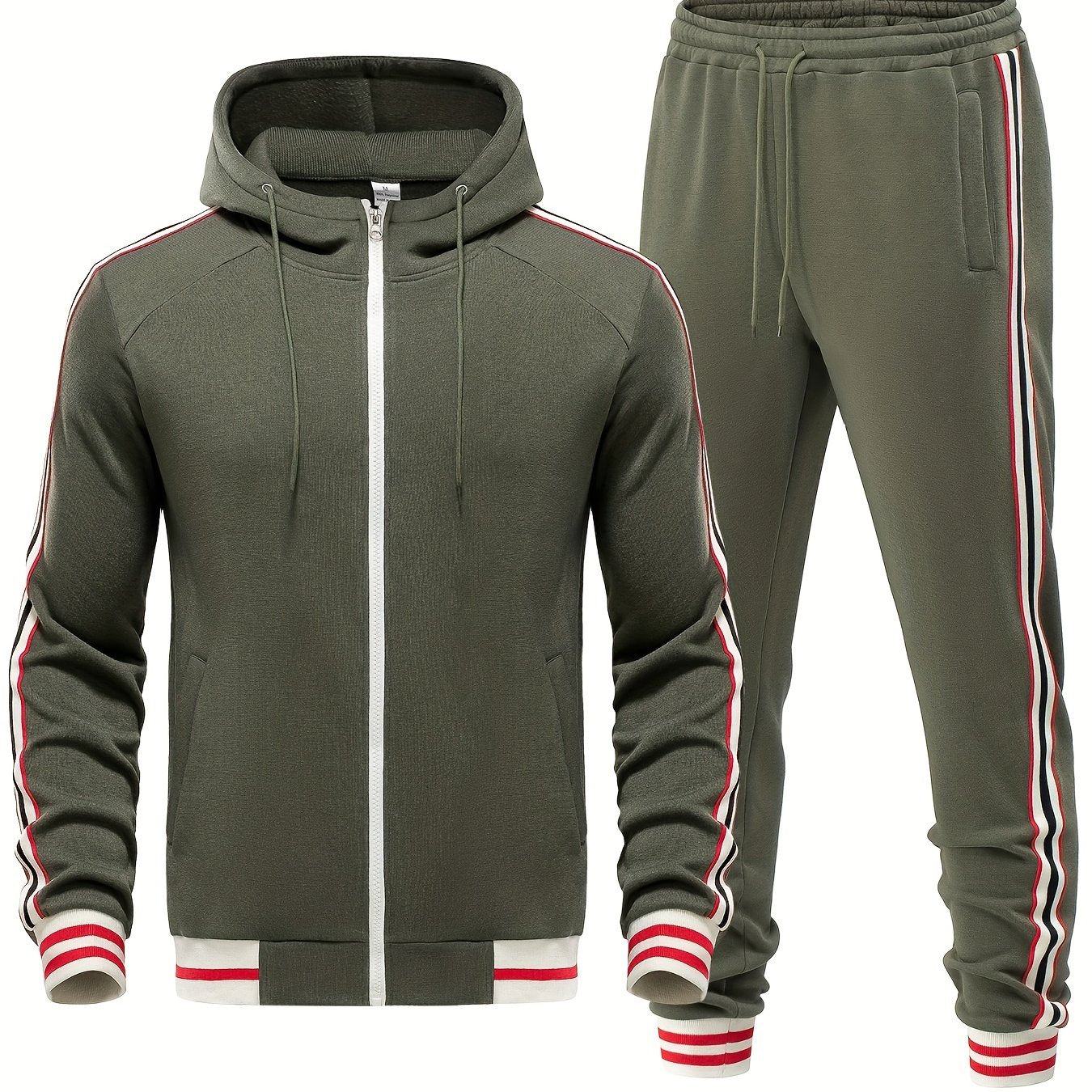 Men's Grey 2-Piece Sport Tracksuit Set