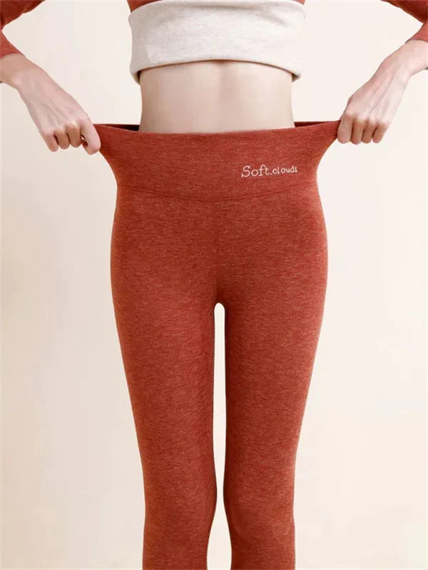Soft Thermal Fleece Lined Winter Leggings for Women