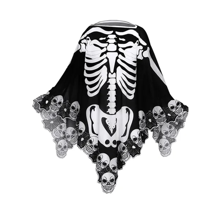 Spooky Skull Lace Halloween Cape
