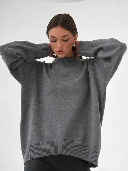 Cozy Women's Large Knit Winter Sweater