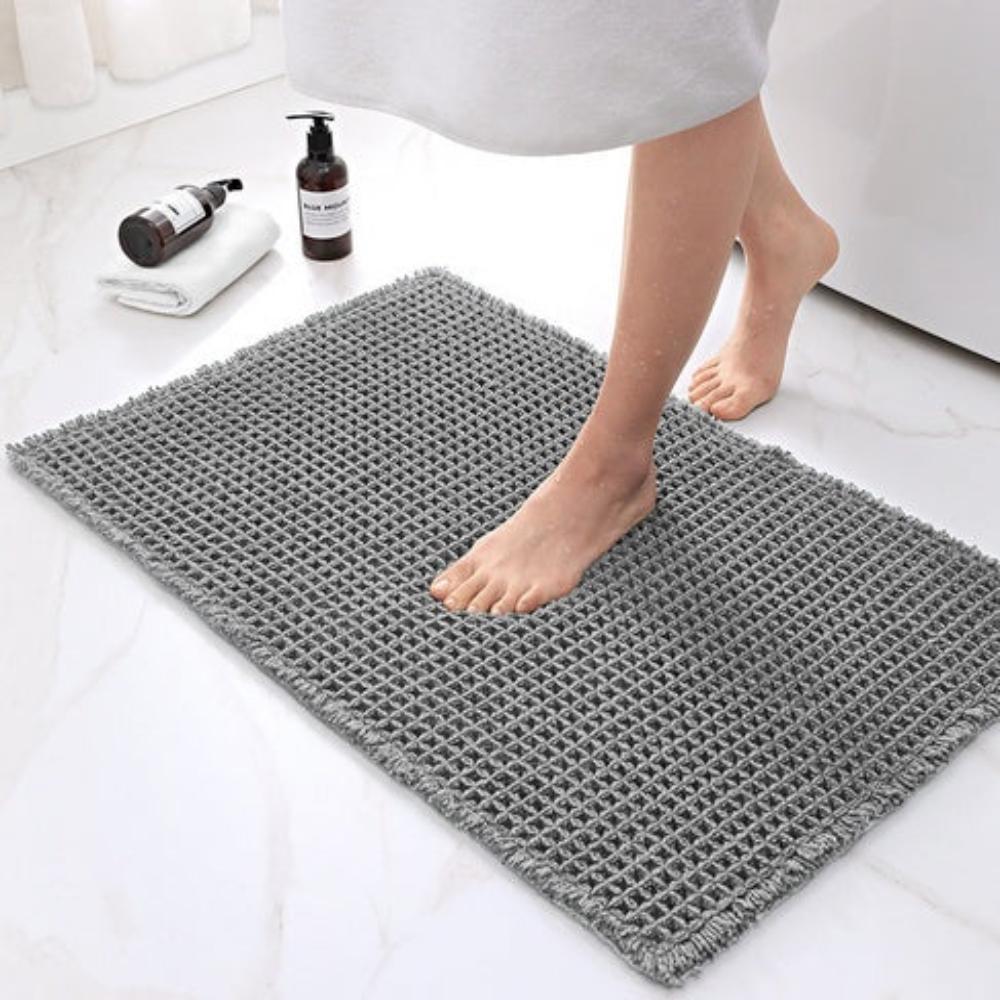 Textured Plush Bathroom Mat