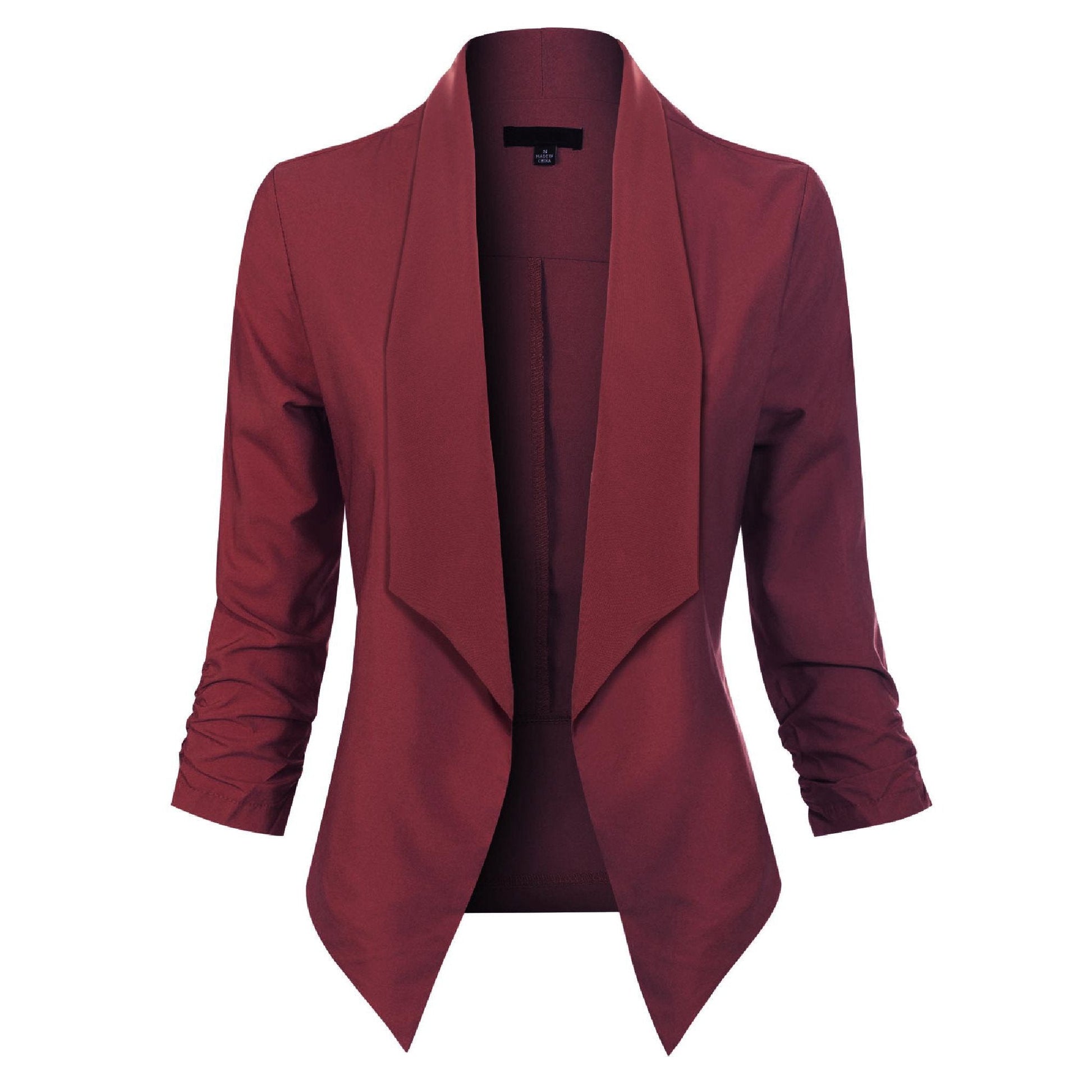 Slim Fit Open Front Women's Jacket - VogeLuxe