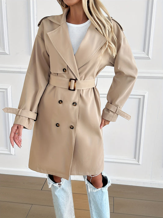 Classic Beige Waterproof Coat - VogeLuxe