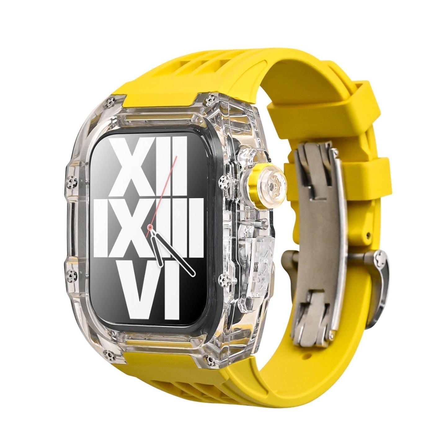 Clear Protective Case and Soft Rubber Strap for Apple Watch